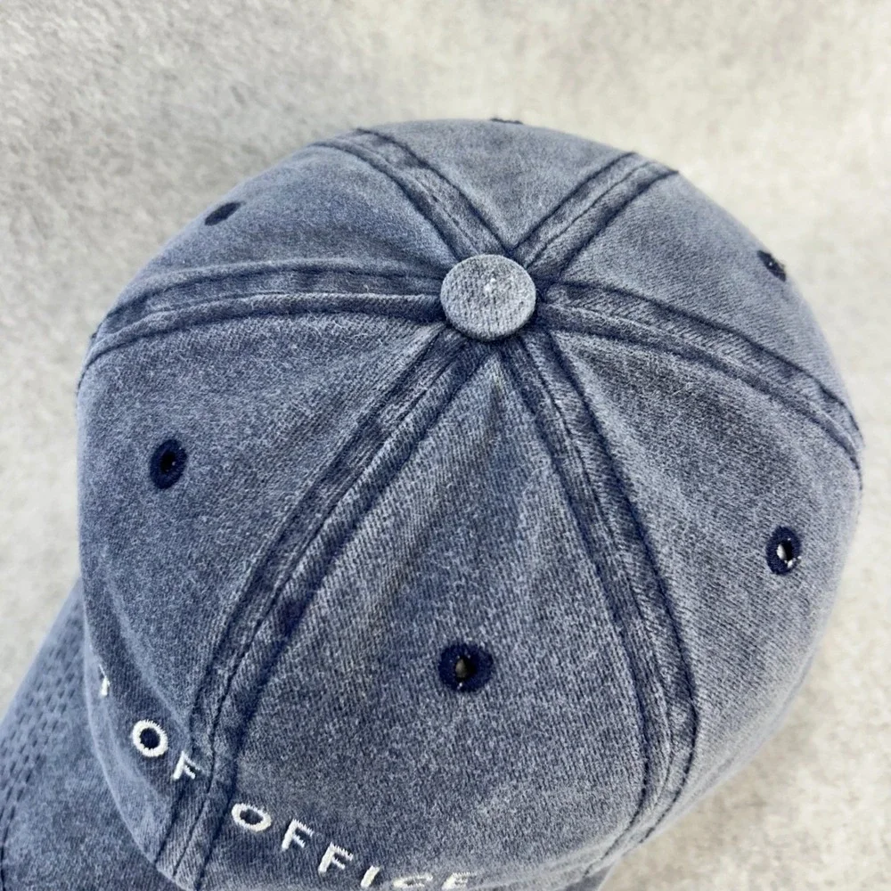 Out Of Office Mens Blue AvantStay Baseball Hat Faded Denim Wash Adjustable OSFA